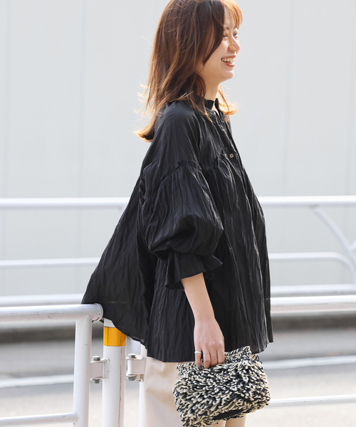 「JOURNAL STANDARD relume」 長袖ブラウス FREE ブラック レディース JOURNAL STANDARD relume 「JOURNAL relume」 長袖ブラウス FREE