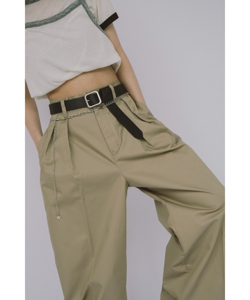 duei（デュイ） マルチサイズ チノパン ハイウエストツータック