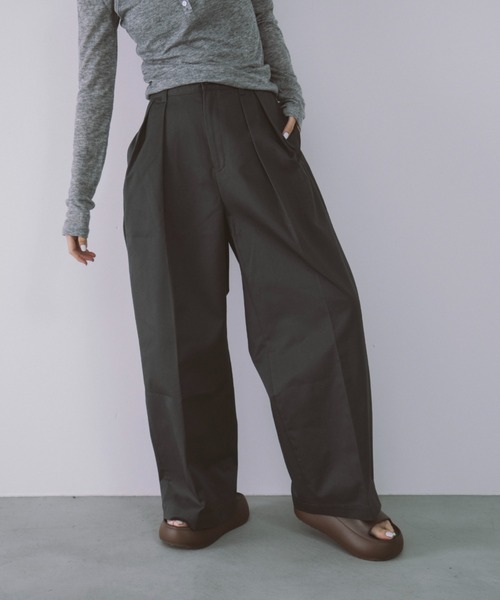 duei（デュイ） マルチサイズ チノパン ハイウエストツータック