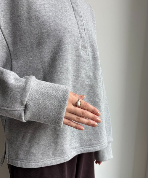tシャツ 「インフルエンサー OKOCHI企画」シャツ襟ラガースウェットトップス レディース DouDou tシャツ 「インフルエンサー OKOCHI企画」シャツ襟ラガー