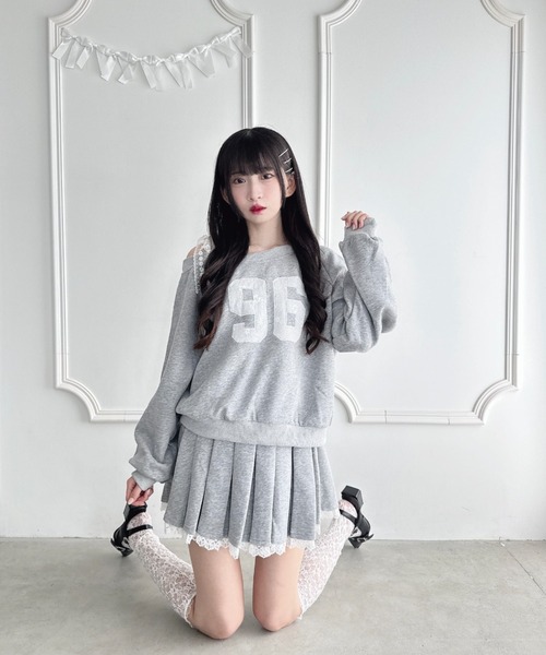Loueme セットアップ 「上下2点セット」レースナンバリングスウェット