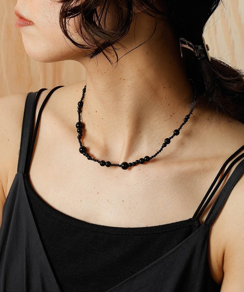 emesuelee ネックレス silver925 onyx necklace シルバー925 オニキス