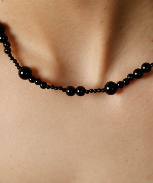 emesuelee ネックレス silver925 onyx necklace シルバー925 オニキス