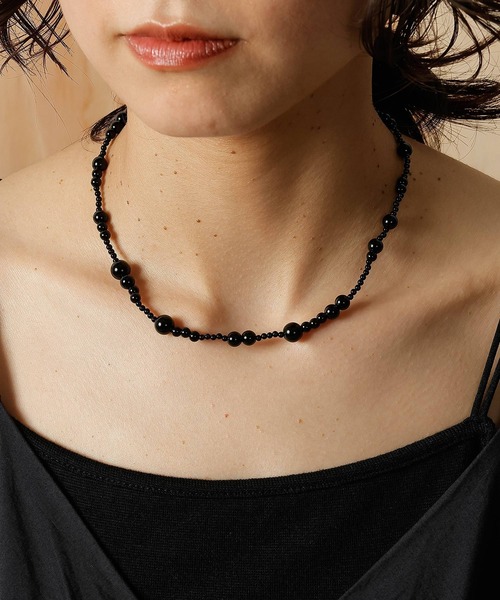 emesuelee ネックレス silver925 onyx necklace シルバー925 オニキス