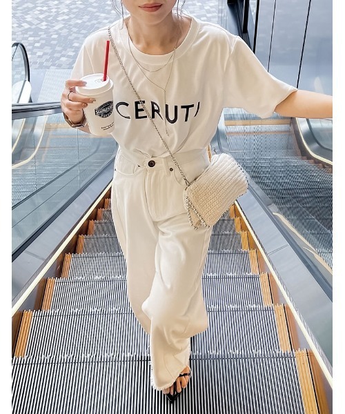 「Re:EDIT」 加工デニムパンツ LARGE ブルー レディース