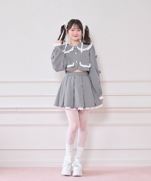 シナモン セール】リボン付きスクエアセットアップ（セットアップ）｜Honey