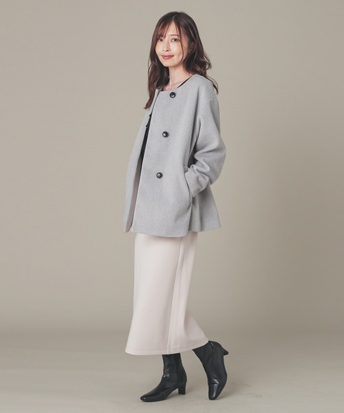 GLACIER lusso（グラシアルッソ） ノーカラーコート コート ノーカラー