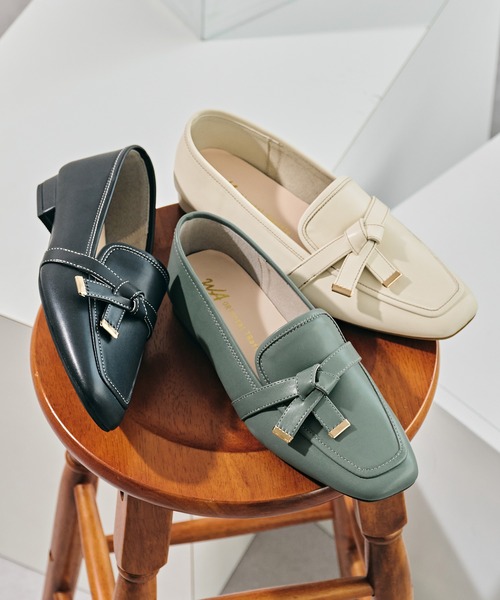 WA ORiental TRaffic パンプス 2025秋冬新作リボンデザインローファー