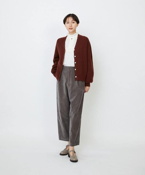 LOISIR ブラウス シャツ グランジリネンフリルディテールブラウス