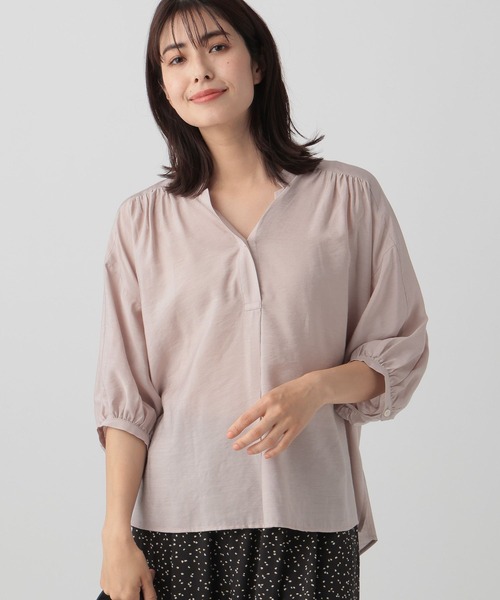 「Elura」 7分袖ブラウス MEDIUM ライトイエロー レディース_画像6
