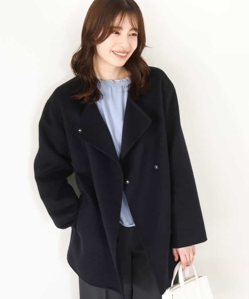 OFUON（オフオン） ノーカラーコート コート 「2025AW」スムースリバー