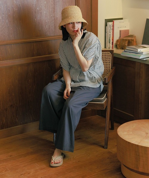 「niko and...」 半袖ブラウス MEDIUM ブラック レディース_画像8