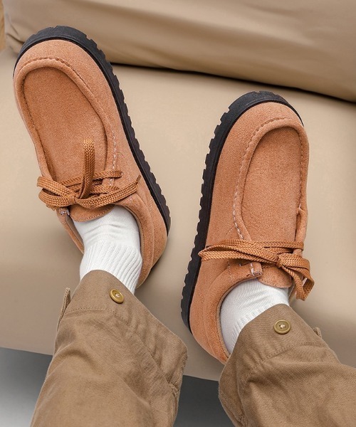 link lot ブーツ 「25年秋冬新作」「軽量」フェイクスエードステッチ