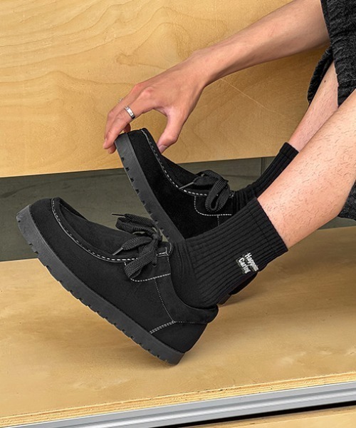 link lot ブーツ 「25年秋冬新作」「軽量」フェイクスエードステッチ