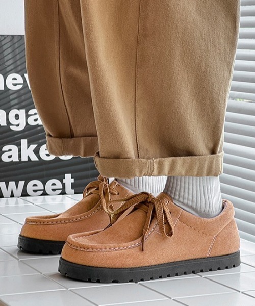 link lot ブーツ 「25年秋冬新作」「軽量」フェイクスエードステッチ
