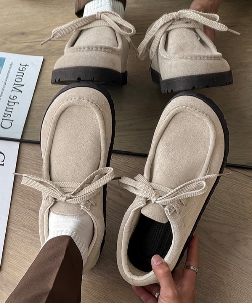 link lot ブーツ 「25年秋冬新作」「軽量」フェイクスエードステッチ