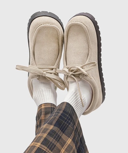 link lot ブーツ 「25年秋冬新作」「軽量」フェイクスエードステッチ