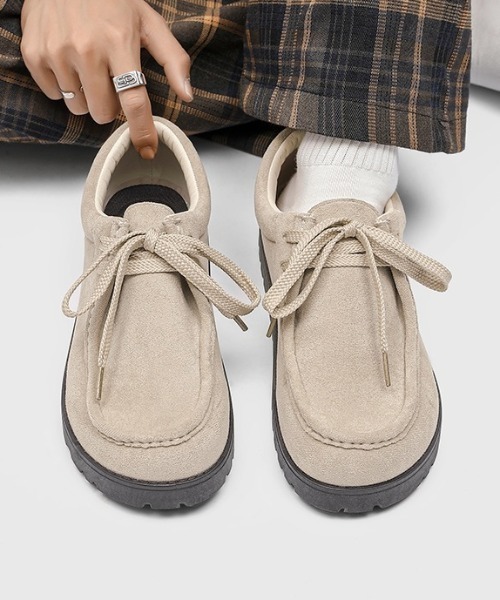 link lot ブーツ 「25年秋冬新作」「軽量」フェイクスエードステッチ