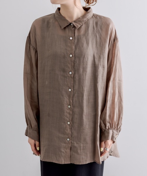 「PUAL CE CIN」 長袖シャツ FREE オフホワイト レディース_画像2