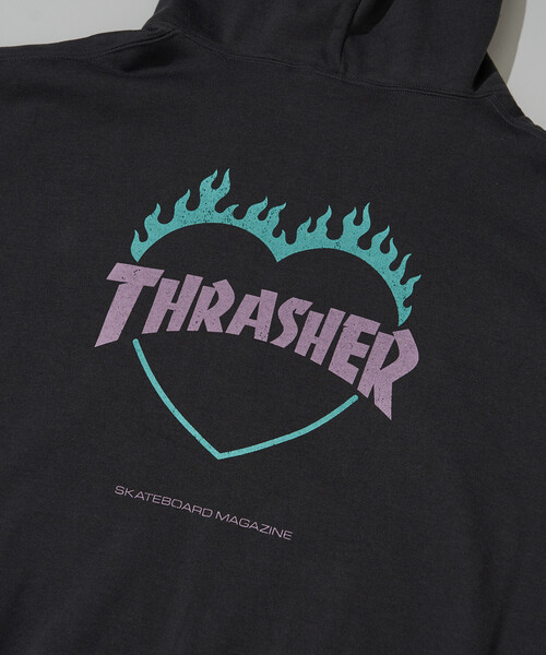 THRASHER（スラッシャー） パーカー 別注 HEART LOGO ZIP PARKA(限定