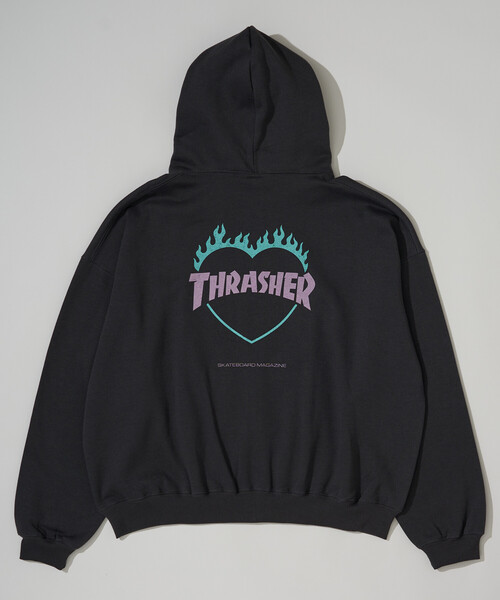 THRASHER（スラッシャー） パーカー 別注 HEART LOGO ZIP PARKA(限定