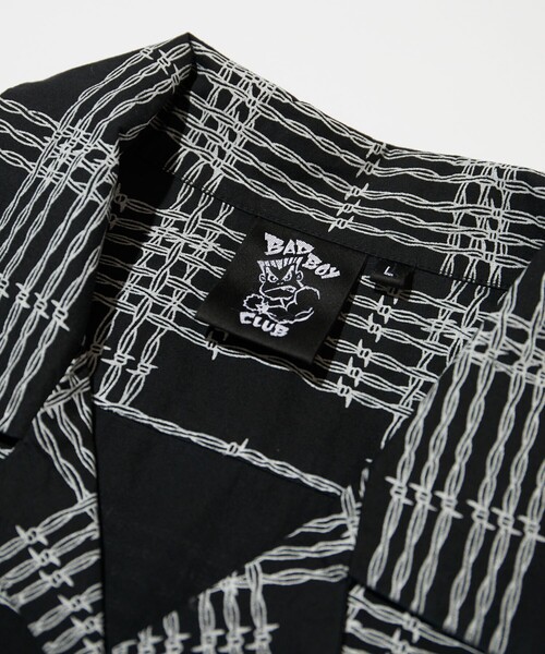 「BAD BOY」 7分袖シャツ MEDIUM ブラック メンズ_画像3