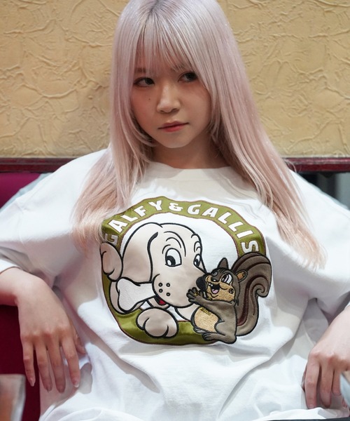 「GALFY」 半袖Tシャツ L ホワイト メンズ_画像3