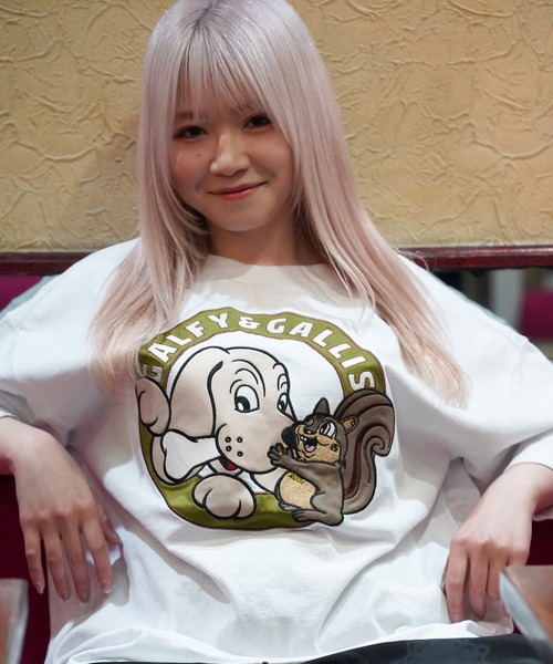 「GALFY」 半袖Tシャツ L ホワイト メンズ_画像5