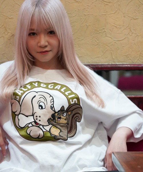 「GALFY」 半袖Tシャツ L ホワイト メンズ_画像7