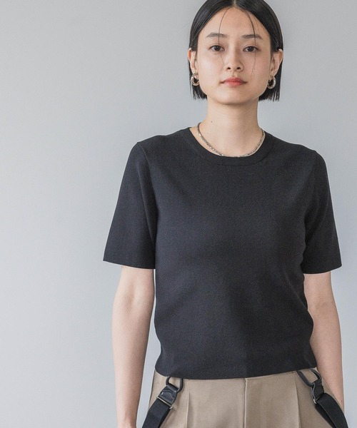 「A part by」 半袖ニット FREE グリーン レディース_画像2