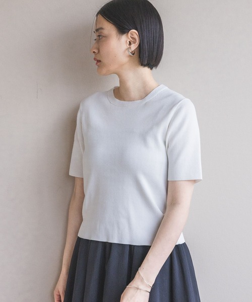 「A part by」 半袖ニット FREE グリーン レディース_画像8