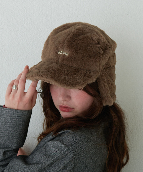 [新品・未使用！] EdwinaHorl ボアキャップ 帽子 HATMIKKE（ハットミッケ） 帽子 ハット EDWINイヤーフラップキャップ