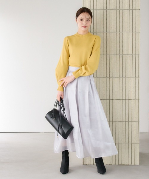 「Andemiu」 長袖ニット FREE イエロー レディース_画像7