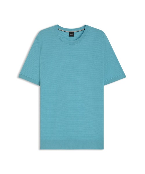 新品未使用タグ付き　XL[BOSS ボス]ミックスストラクチャーデザインニット BOSS（HUGO BOSS） tシャツ ニットセーター ミックスストラクチャー