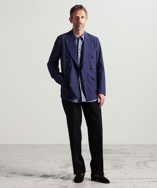 ダークブルー テーラードジャケット 46(M)