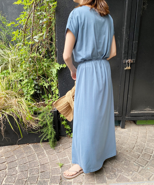 「AZUL ENCANTO」 ノースリーブワンピース FREE オレンジ レディース_画像5