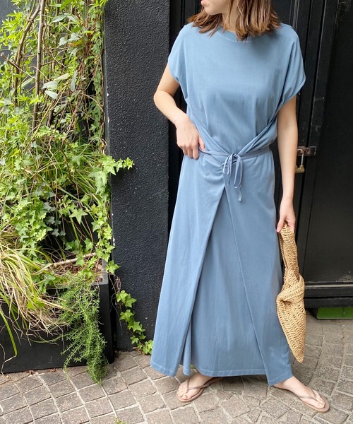 「AZUL ENCANTO」 ノースリーブワンピース FREE オレンジ レディース_画像8