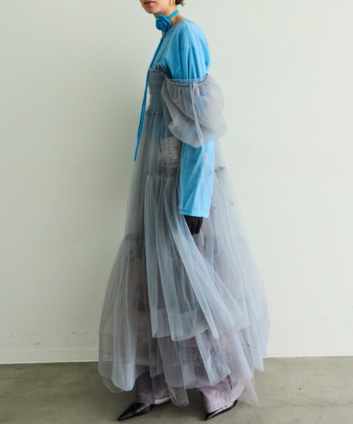 お値下げMAISON SPECIAL チュールワンピース　36 メゾンスペシャル MAISON SPECIAL（メゾンスペシャル） ワンピース 2-way Tulle Volume