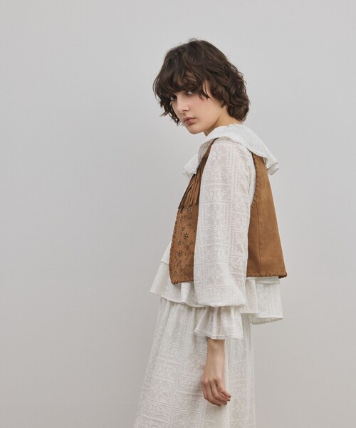 ジレ※グレースコンチネンタル美品 GRACE CONTINENTAL（グレースコンチネンタル） ベスト ジレ フェイク