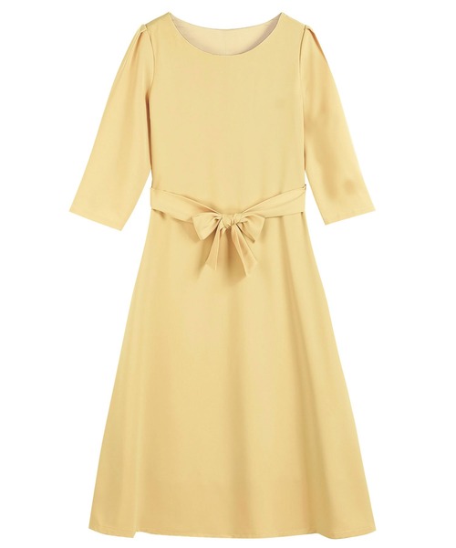 「DRESS STAR」 7分袖ワンピース L ブルー レディース_画像5