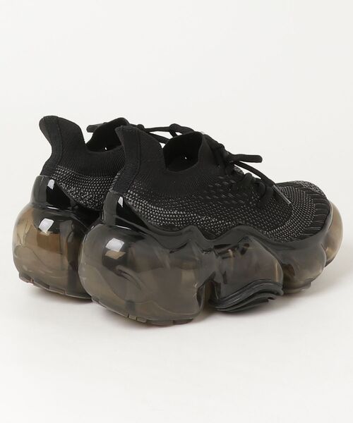 「grounds」 moopie ローカットスニーカー 23cm ブラック レディース_画像2