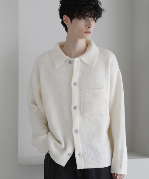 「ASTRONOMY」 ニットカーディガン L モカ メンズ_画像5