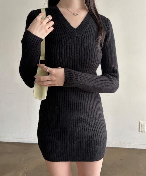 「Miniministore」 ニットワンピース フリー ライトベージュ レディース_画像8