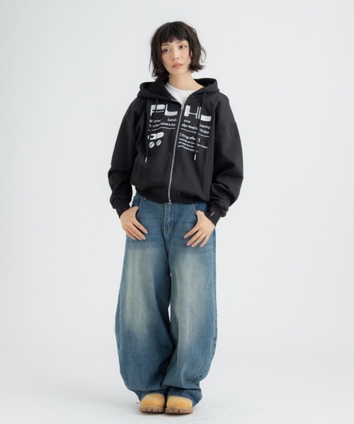 FLUKE HOLIC（フロックホリック） パーカー CROPPED EMB LOGO PARKA