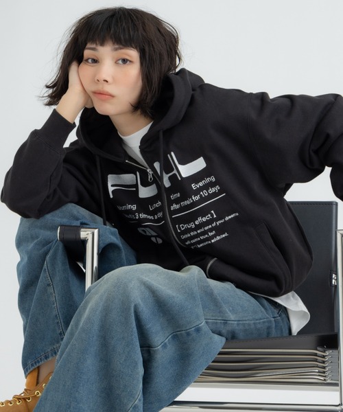 FLUKE HOLIC（フロックホリック） パーカー CROPPED EMB LOGO PARKA