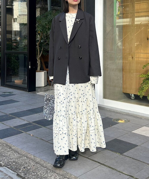 「mystic」 長袖ワンピース 1 アイボリー レディースの画像