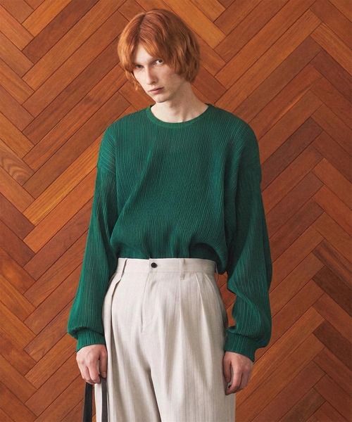 SHAREEF（シャリーフ） tシャツ PLEATS L/S PULLOVER メンズ