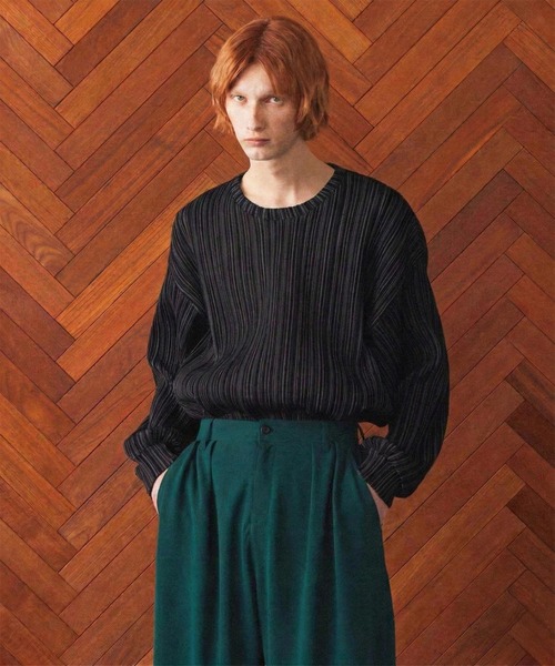 SHAREEF（シャリーフ） tシャツ PLEATS L/S PULLOVER メンズ