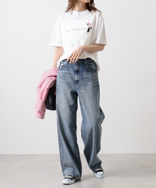 「FUNALIVE」 「SHABBY」半袖Tシャツ LL ベージュ メンズ_画像2