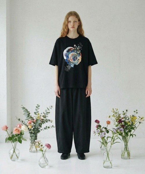 rehacer レアセル カットソー サイズXL rehacer（レアセル） tシャツ : × everglouu Abstract Bloom CS